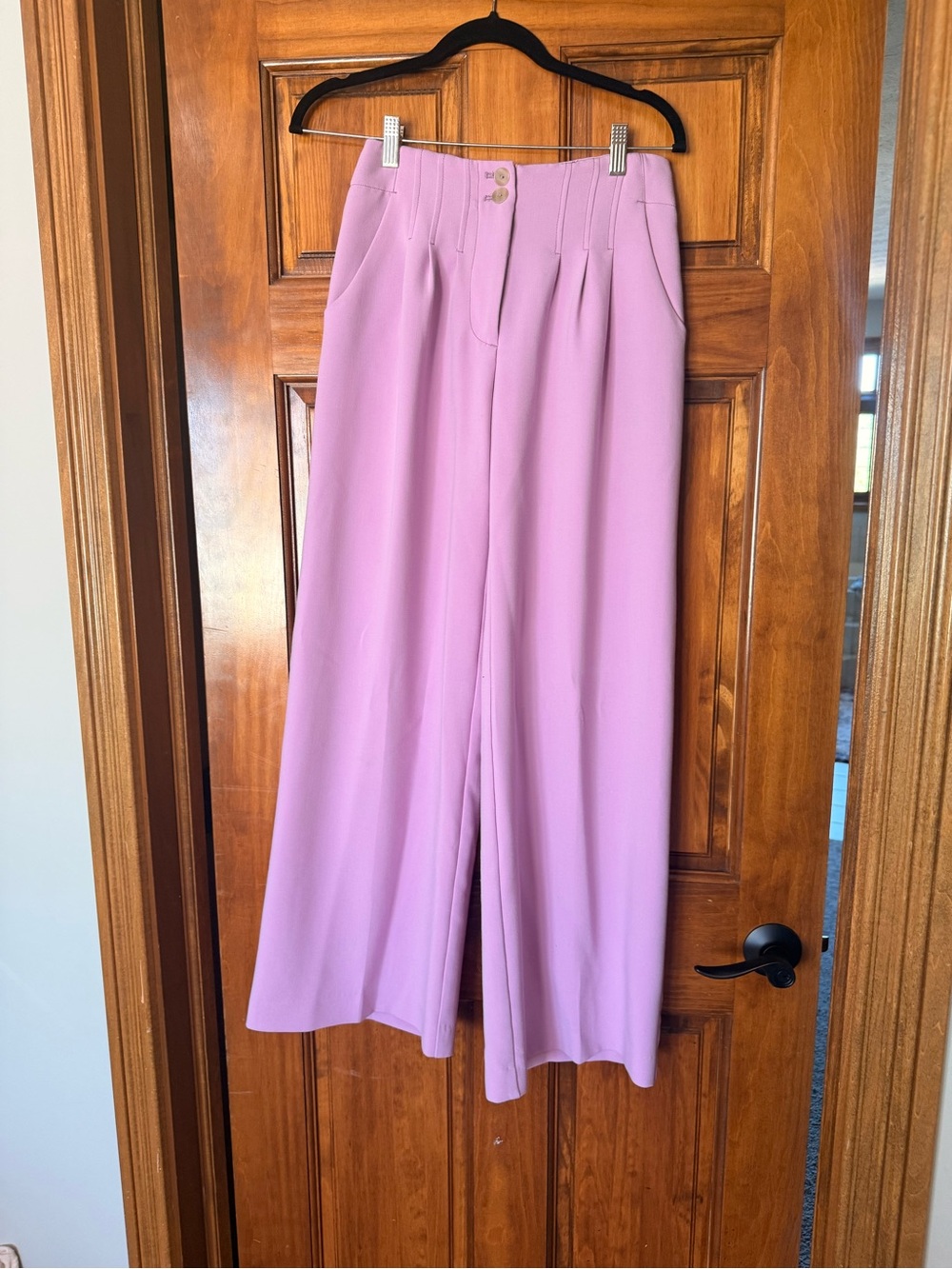 Maeve Lavender Wide Leg Trousers